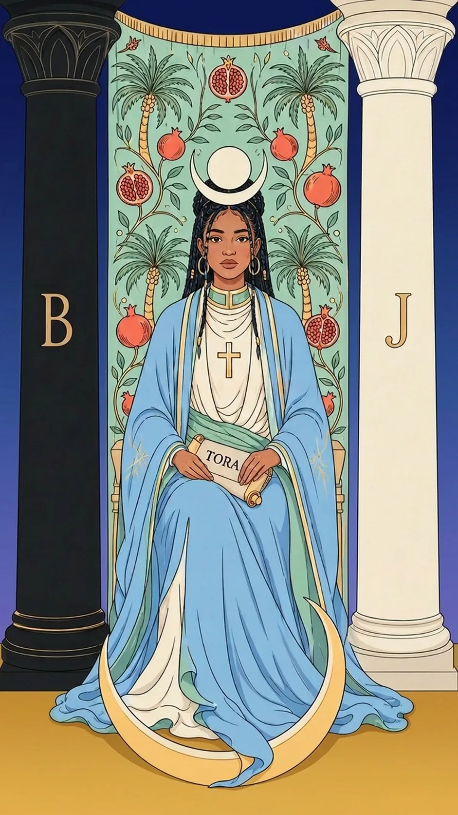 La Papesse — carte du tarot Rider-Waite-Smith