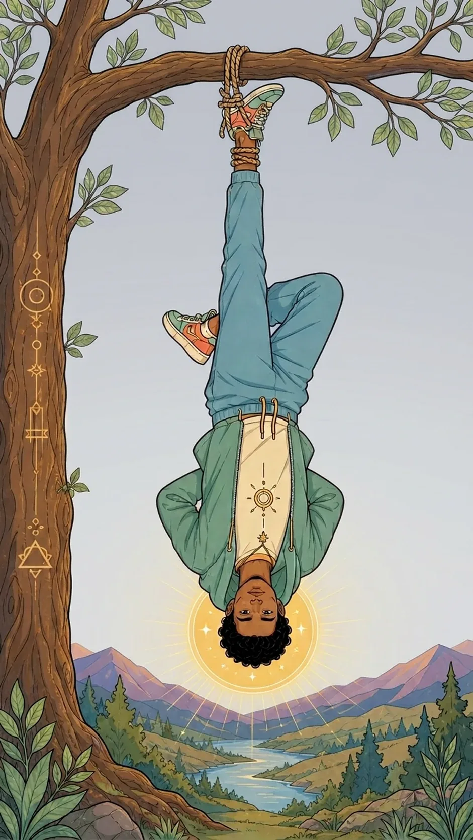 Le Pendu — carte du tarot Rider-Waite-Smith