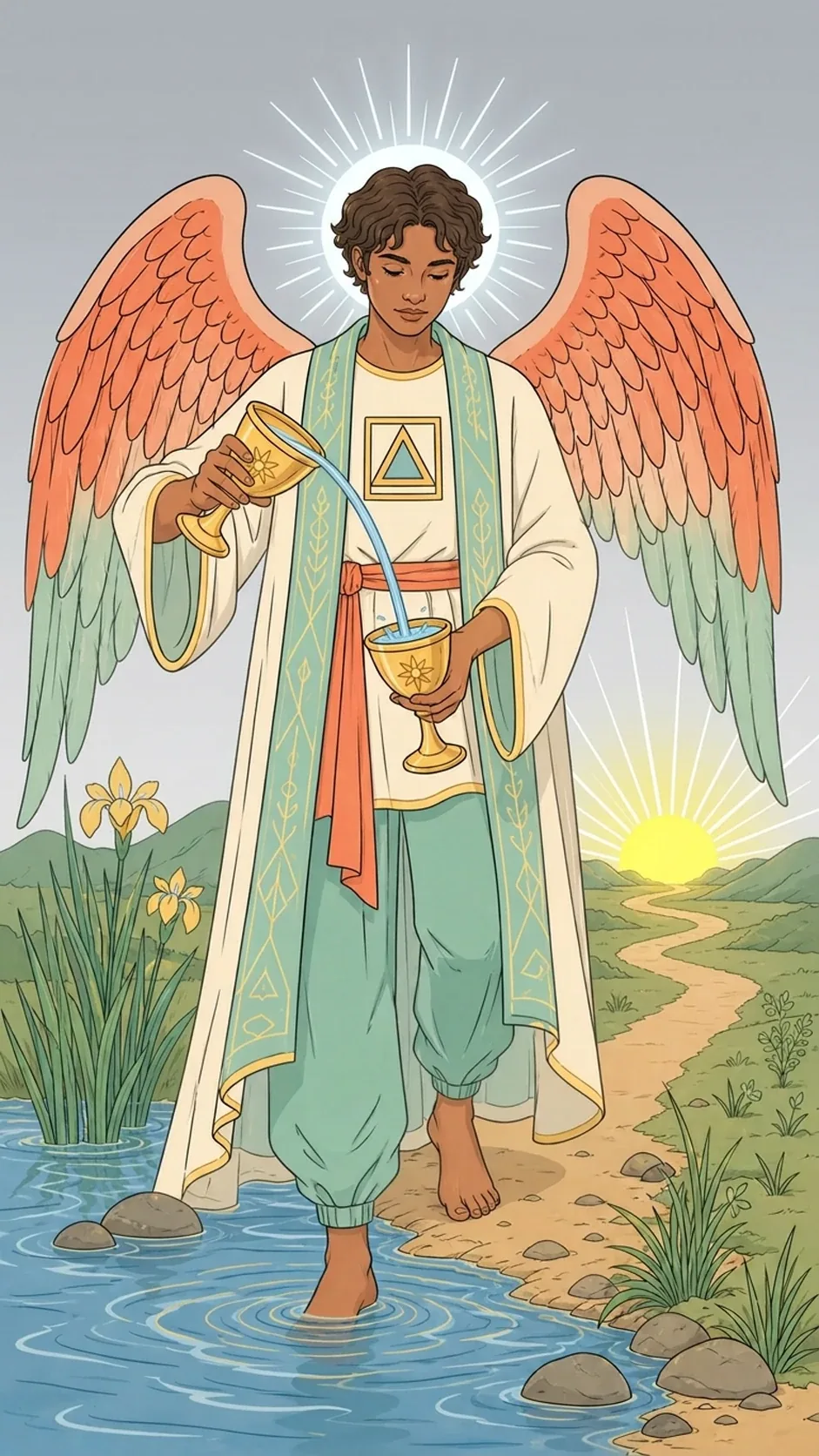 La Tempérance — carte du tarot Rider-Waite-Smith