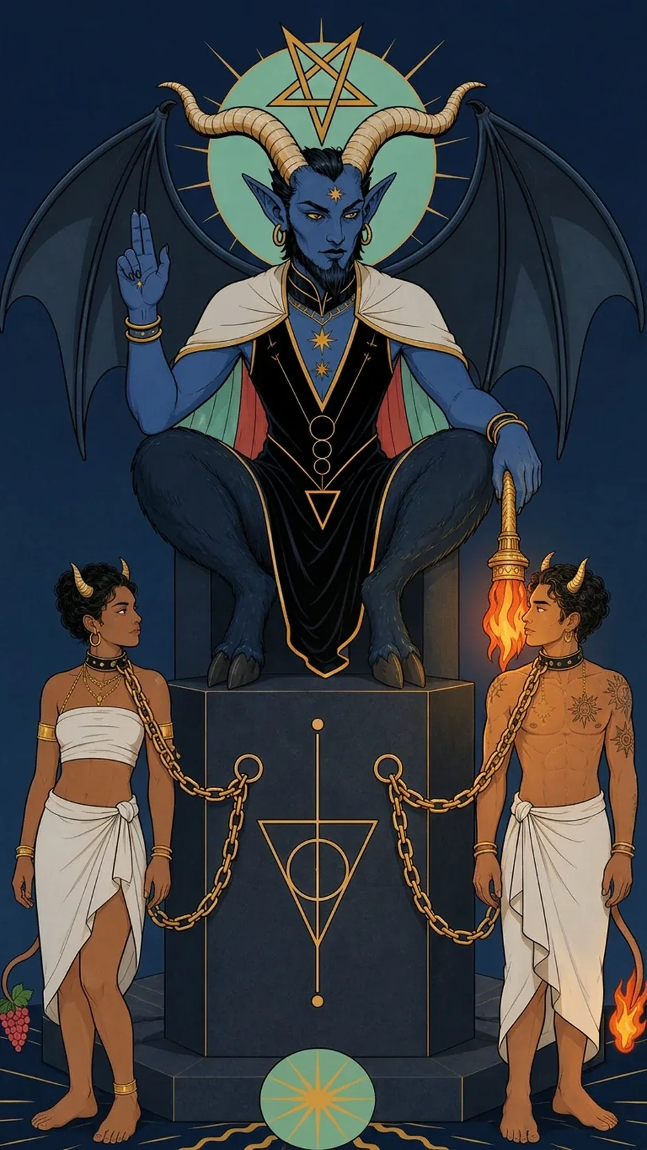 Le Diable — carte du tarot Rider-Waite-Smith