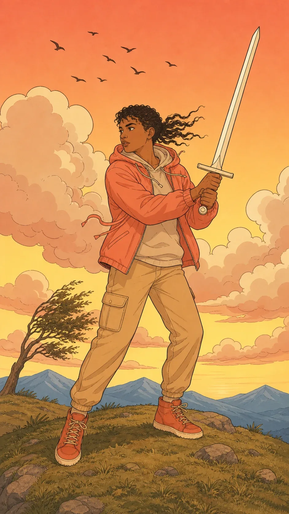 Le Valet d'Épée — carte du tarot Rider-Waite-Smith